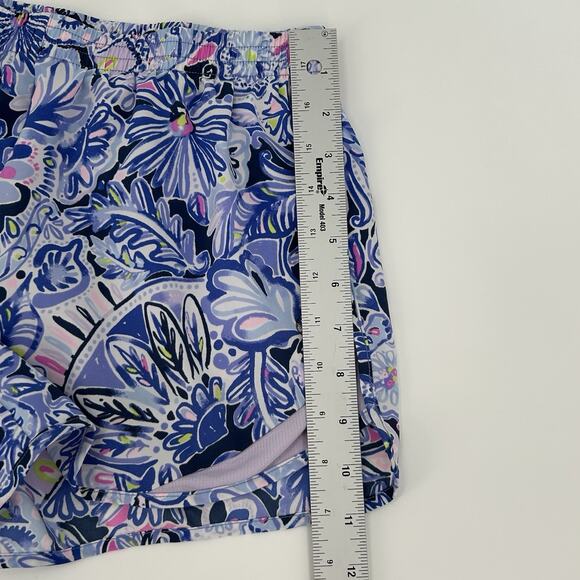 Lilly Pulitzer Luxletic Shorts XS Womens Ocean Trail Navy Pink Athletic Running - Picture 9 of 10